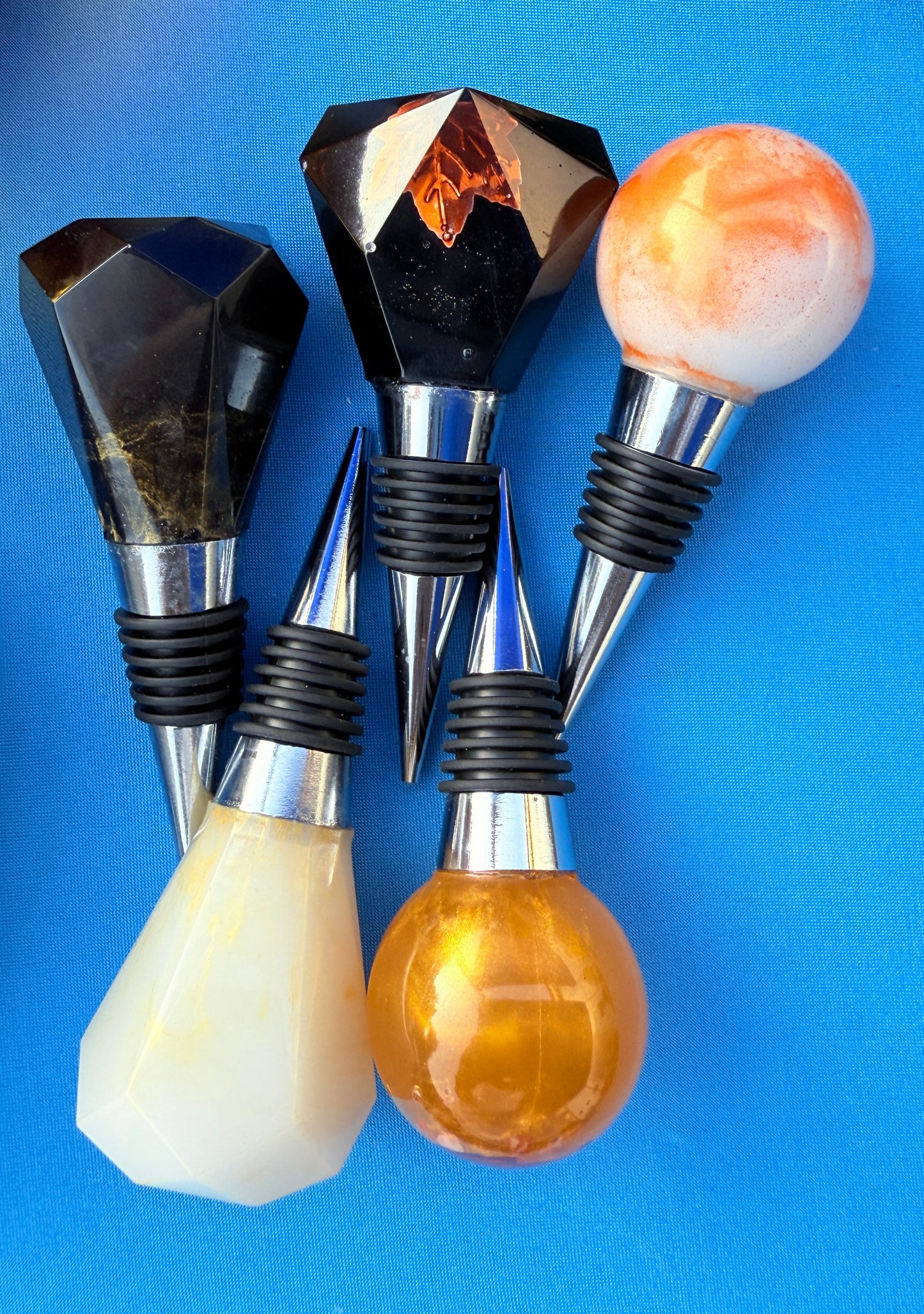 Wine Stoppers in Geometric Shapes