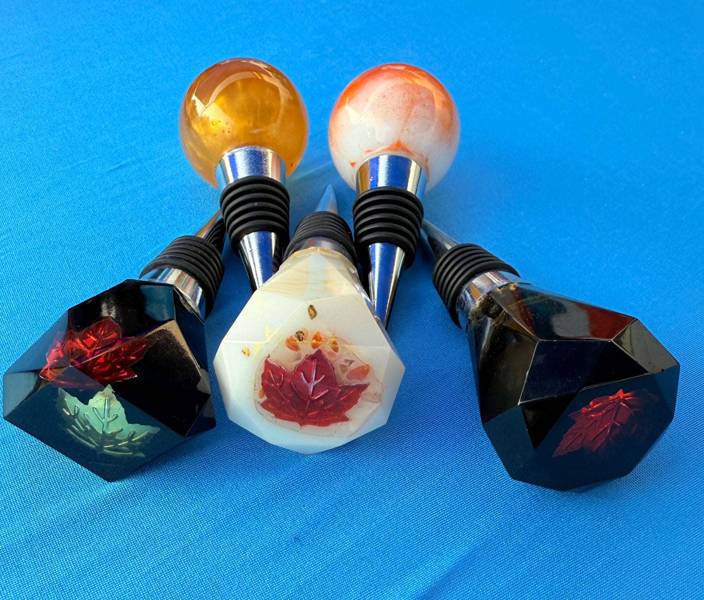 Wine Stoppers in Geometric Shapes