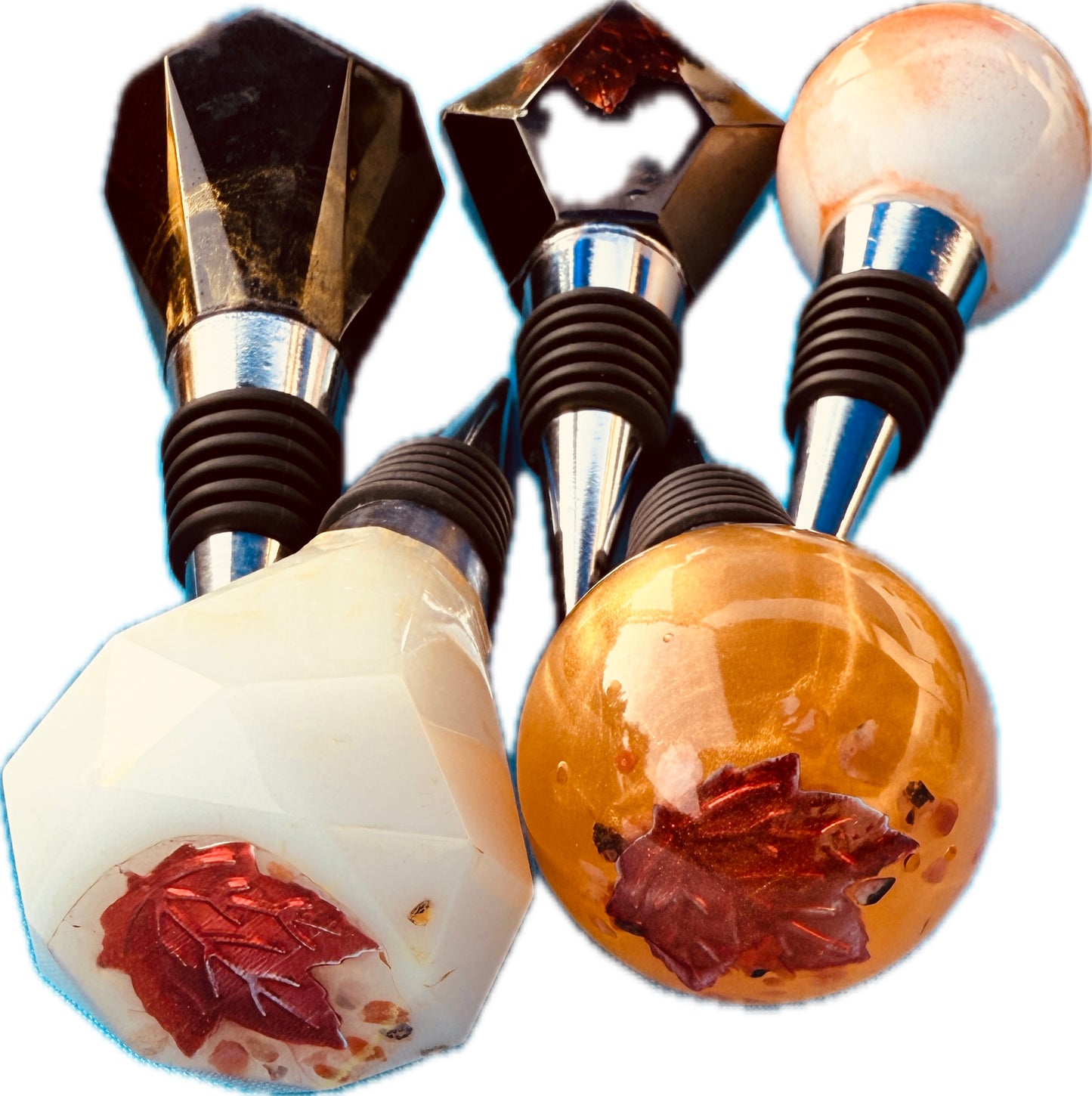 Wine Stoppers in Geometric Shapes