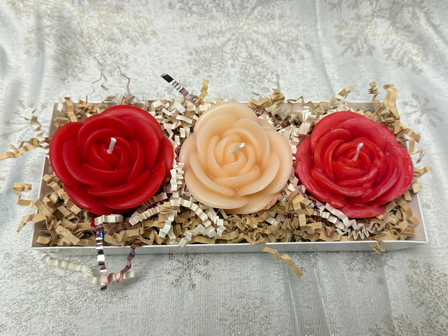 Soy Wax Rose Candle Set — Eco-Friendly Romance in Every Detail