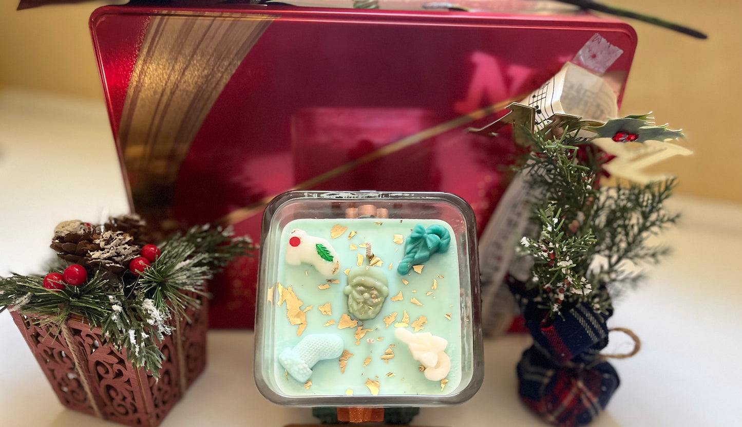 Decorative Christmas Jar Candle | Handmade Holiday Candle 2025