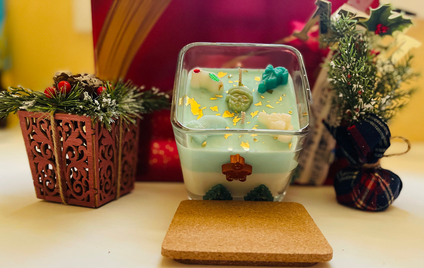 Decorative Christmas Jar Candle | Handmade Holiday Candle 2025