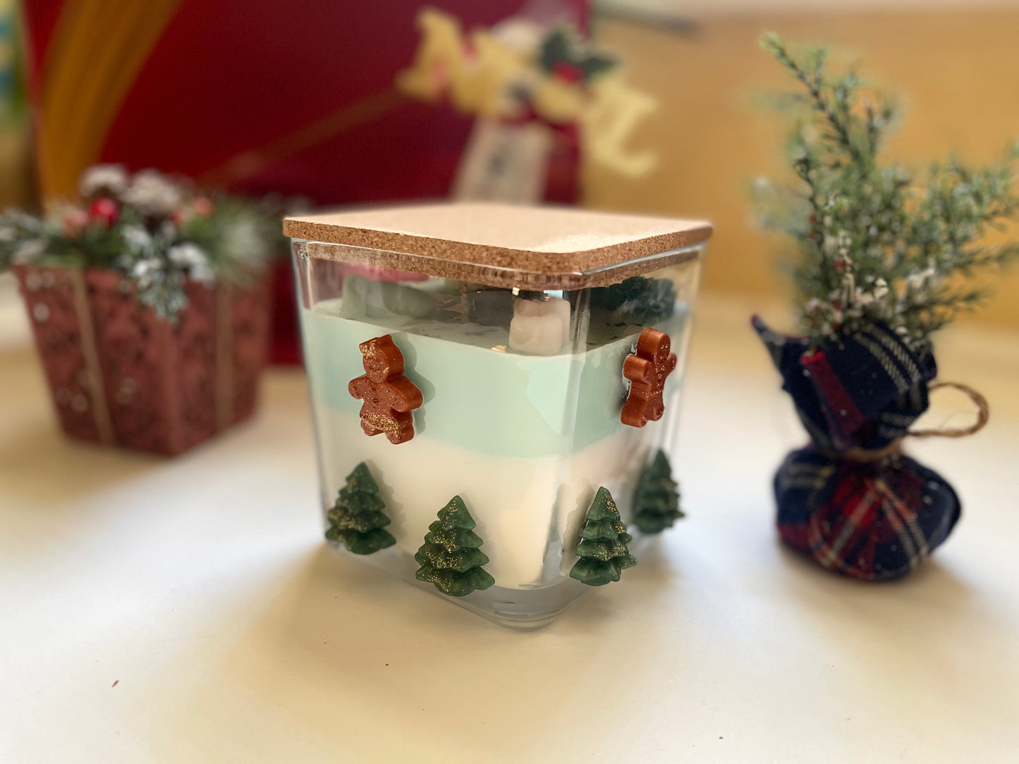 Decorative Christmas Jar Candle | Handmade Holiday Candle 2025
