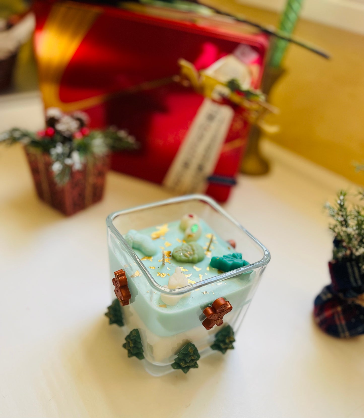 Decorative Christmas Jar Candle | Handmade Holiday Candle 2025