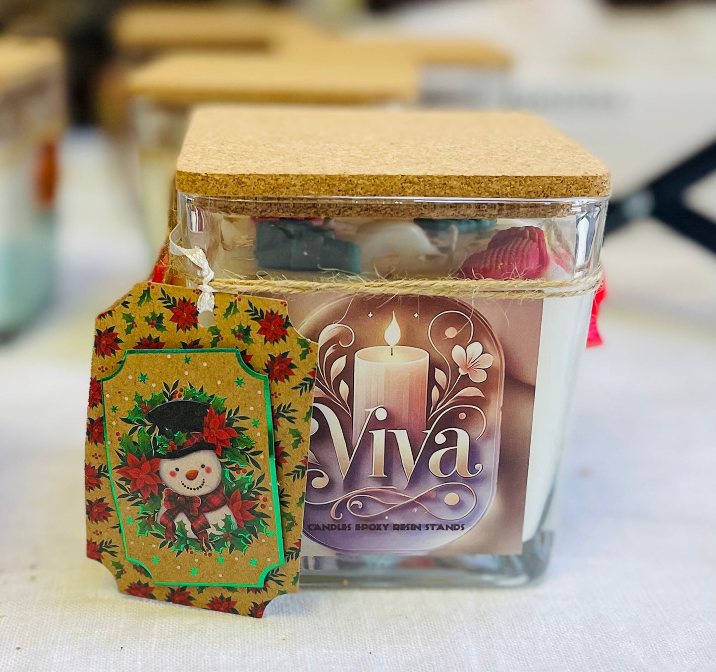 Decorative Christmas Jar Candle | Handmade Holiday Candle 2025