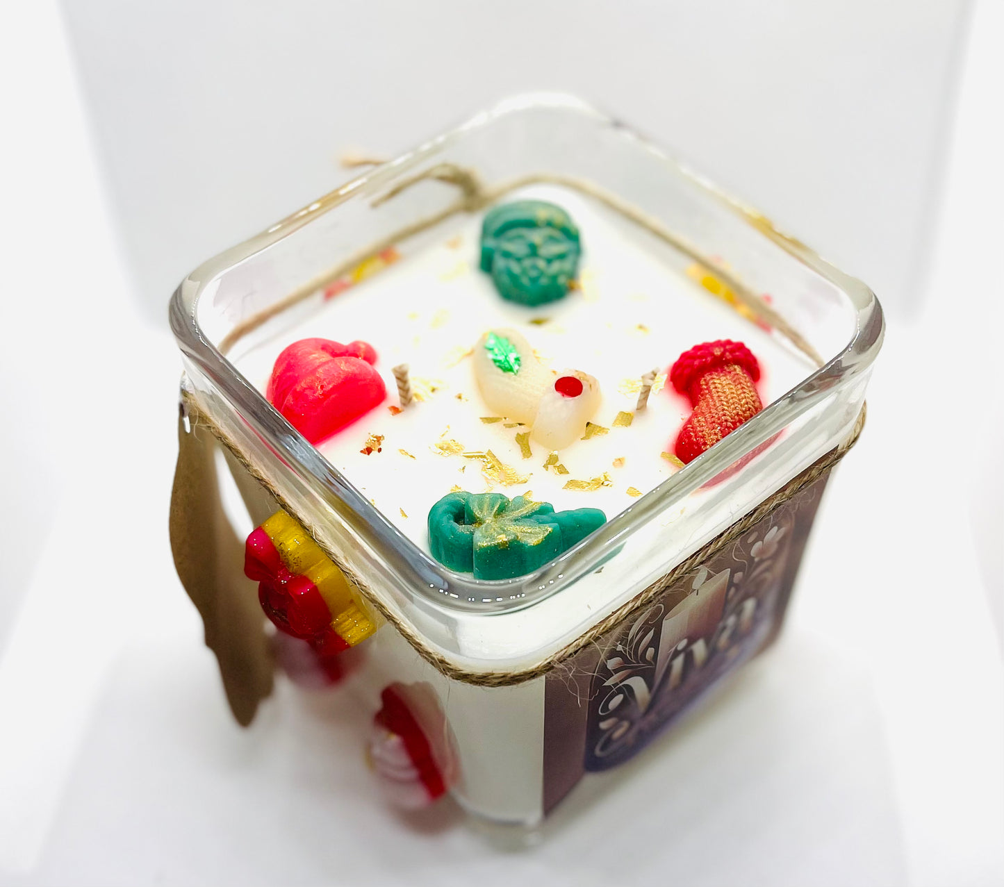 Decorative Christmas Jar Candle | Handmade Holiday Candle 2025