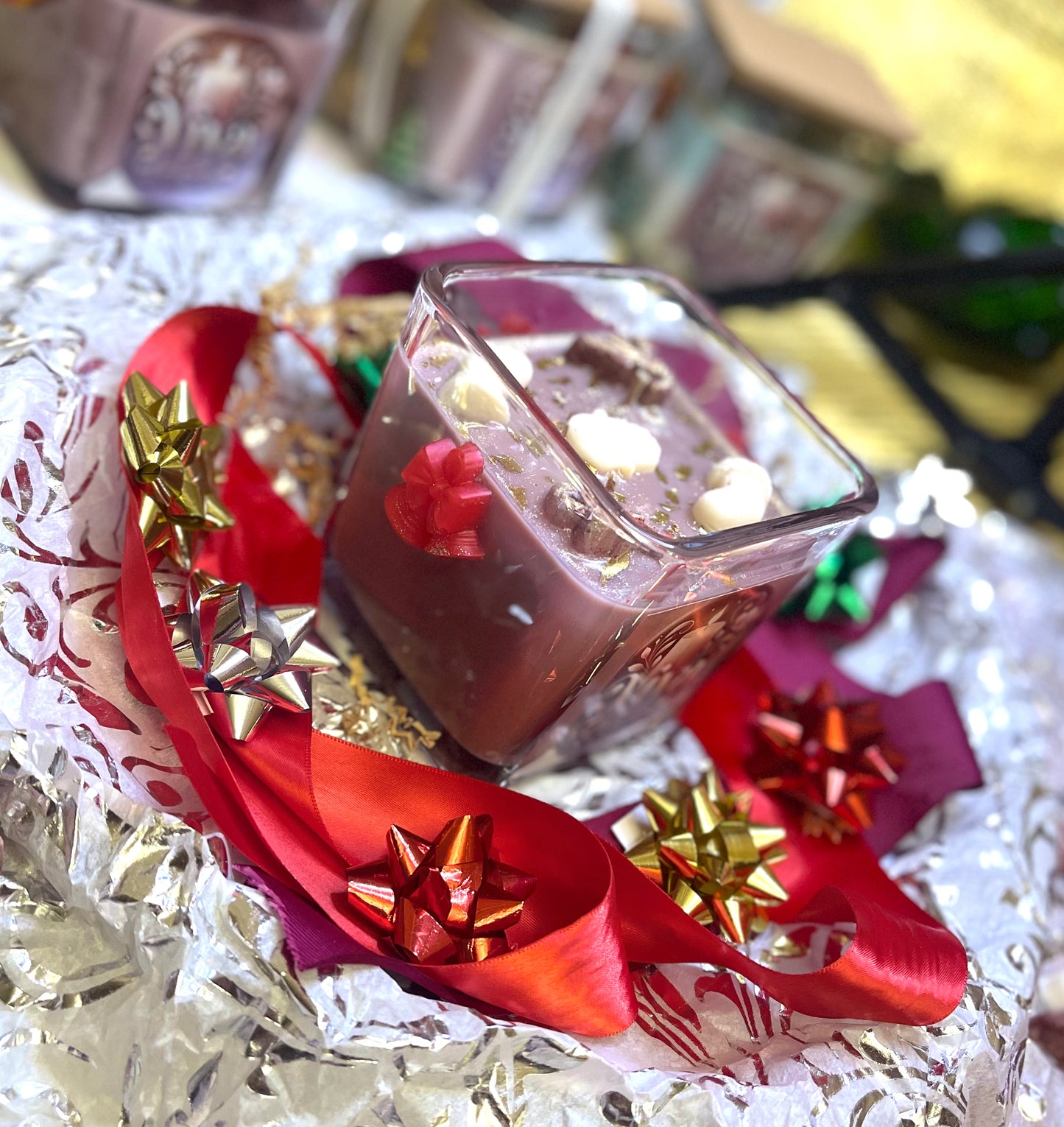 Decorative Christmas Jar Candle | Handmade Holiday Candle 2025