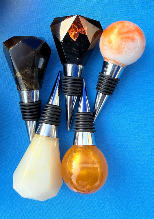 Wine Stoppers in Geometric Shapes
