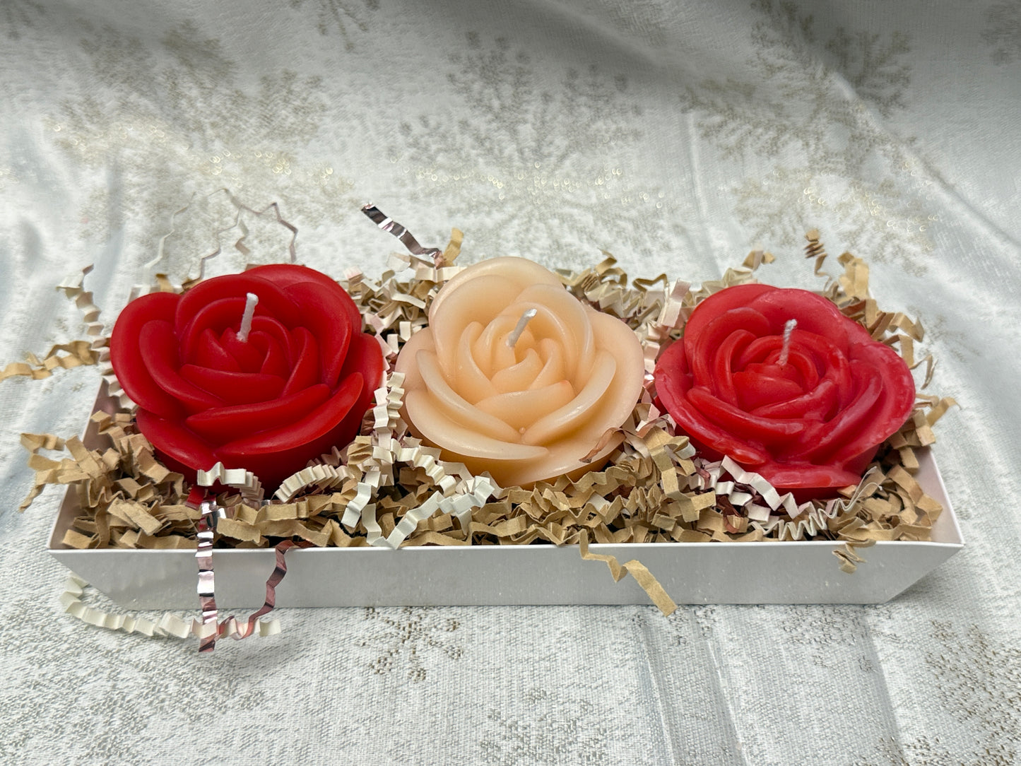 Soy Wax Rose Candle Set — Eco-Friendly Romance in Every Detail