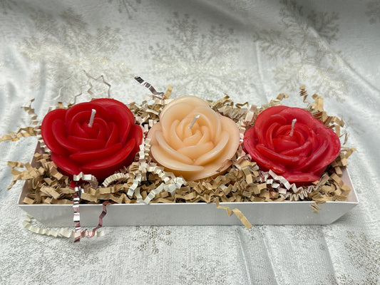 Soy Wax Rose Candle Set — Eco-Friendly Romance in Every Detail
