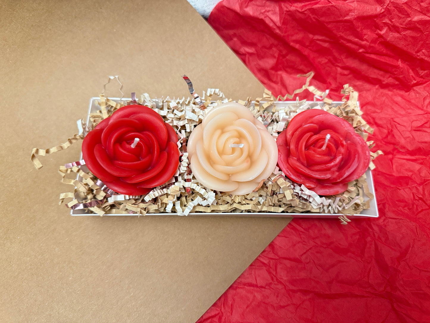 Soy Wax Rose Candle Set — Eco-Friendly Romance in Every Detail