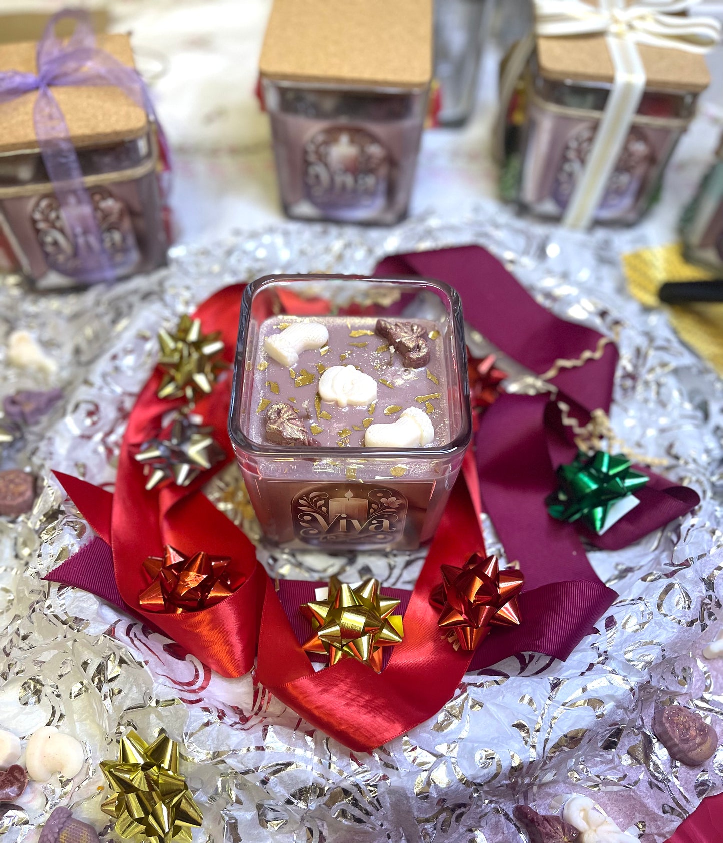 Decorative Christmas Jar Candle | Handmade Holiday Candle 2025